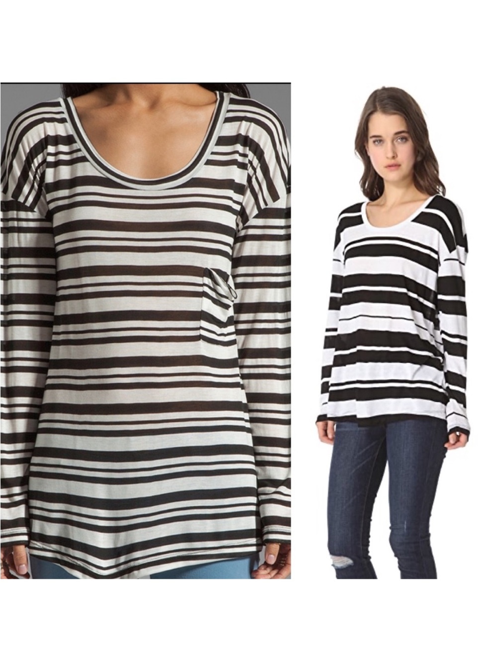 Blue Life Stripe Long Sleeve Best Bum Jersey Top - Picture 3 of 10